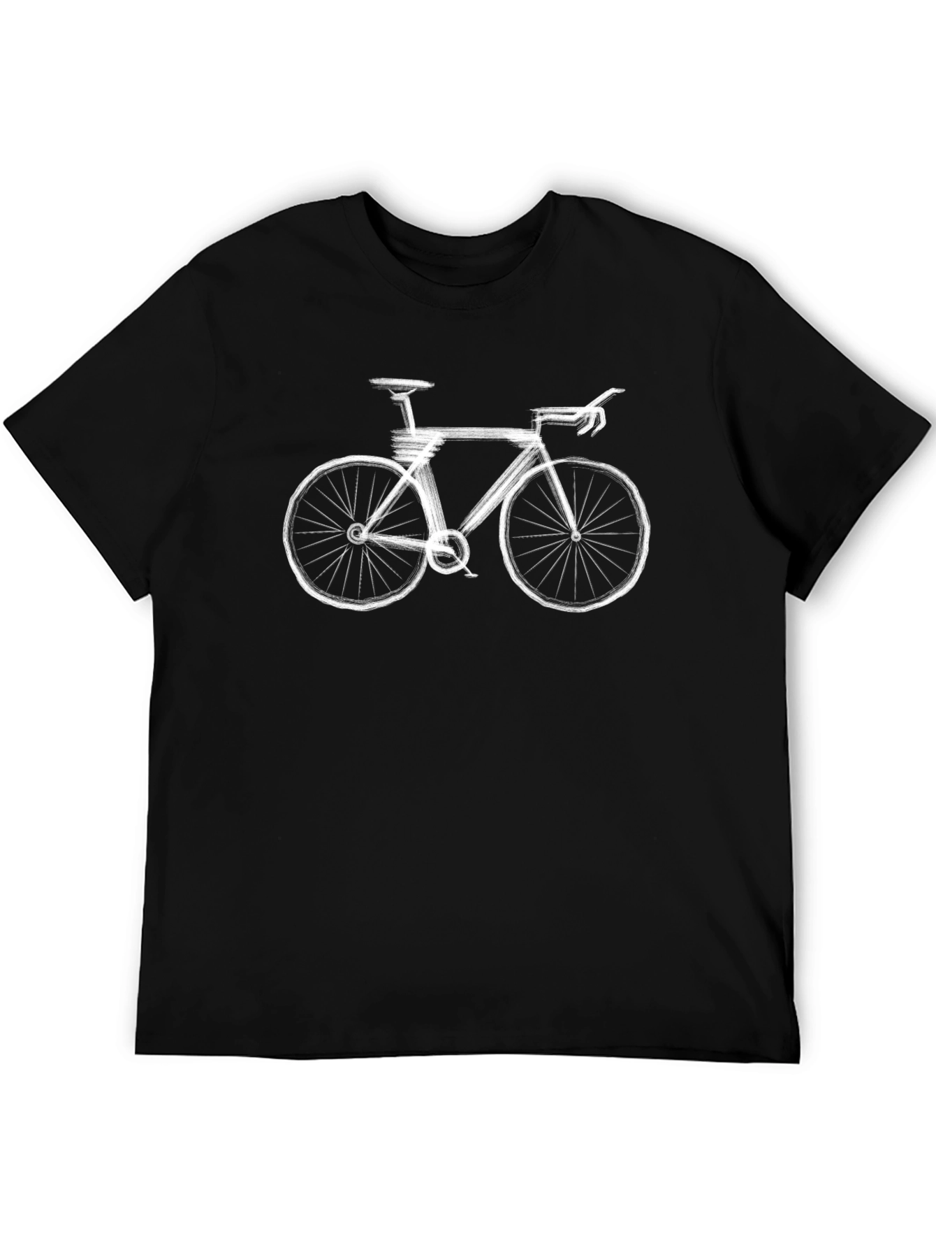 Bike Graphic Tee - Black Cotton T-Shirt