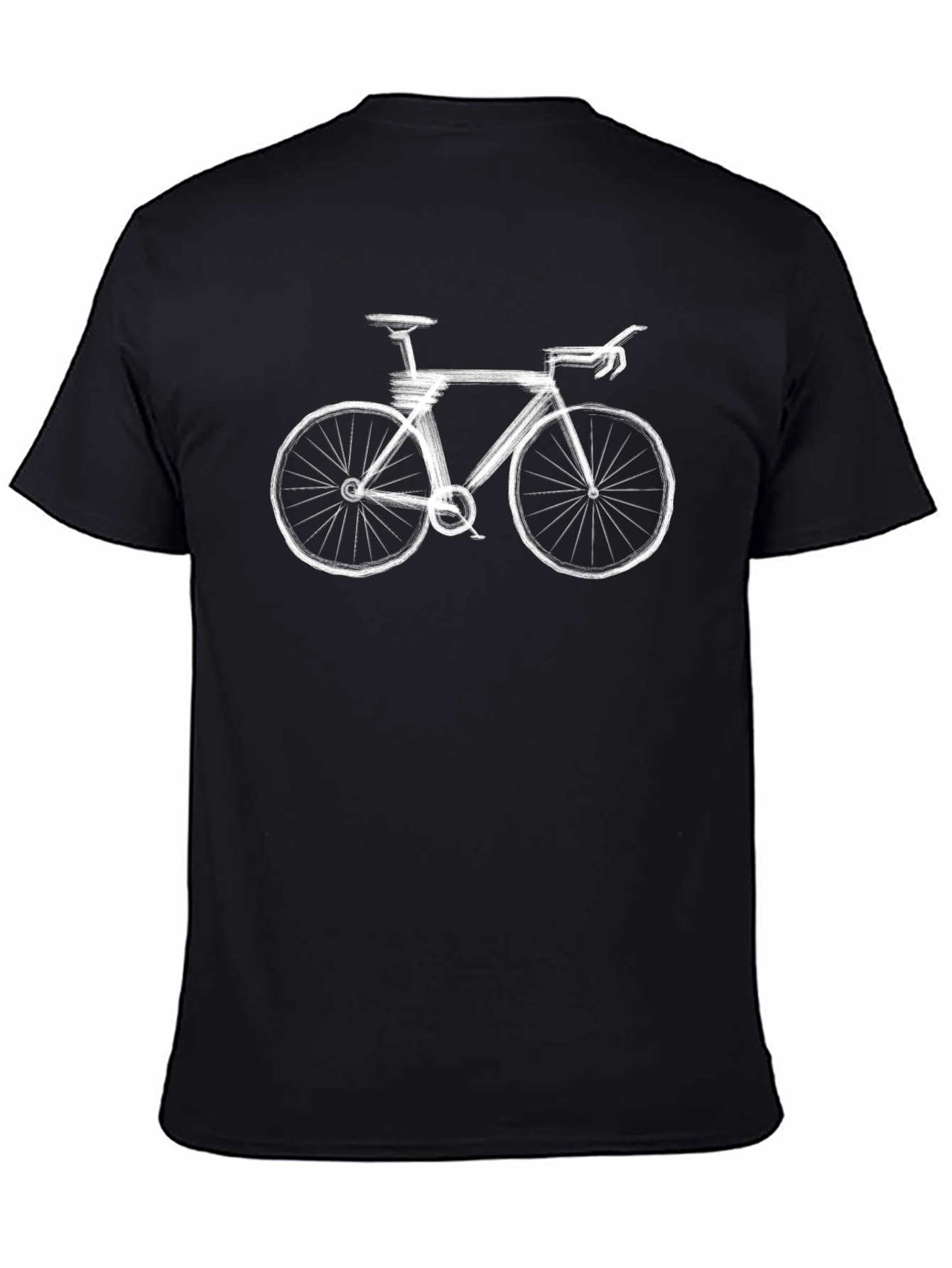 Bike Graphic Tee - Black Cotton T-Shirt