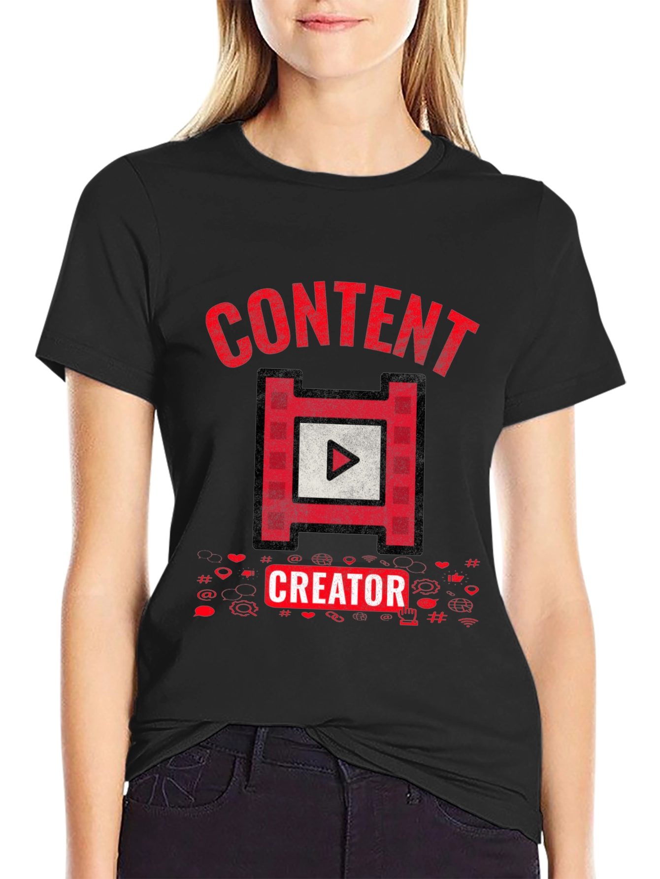 Content Creator Graphic Tee - Black