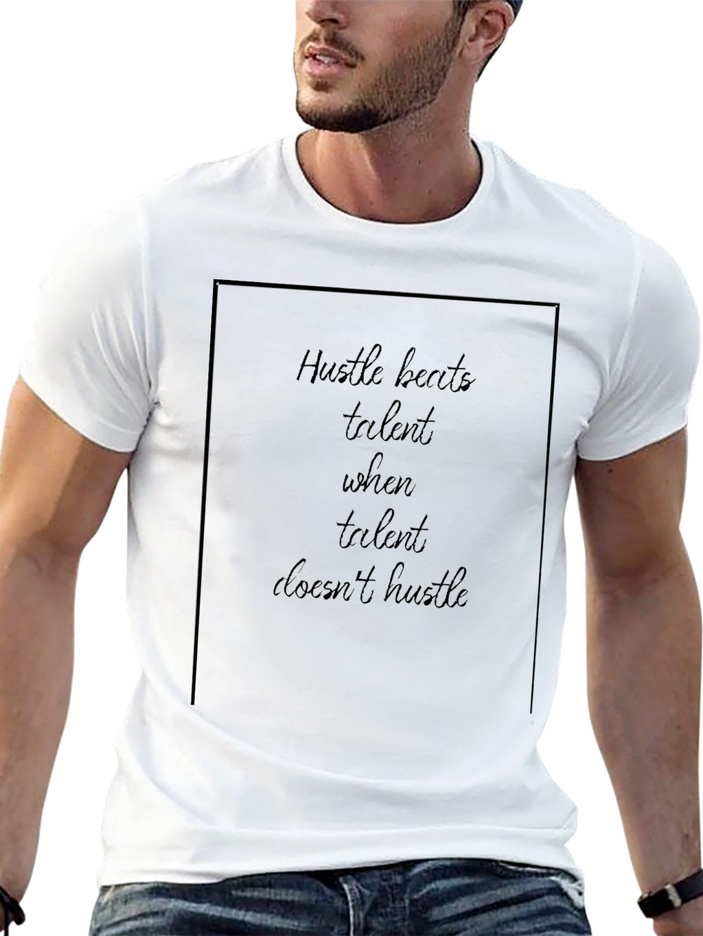 Hustle Beats Talent T-Shirt - Black