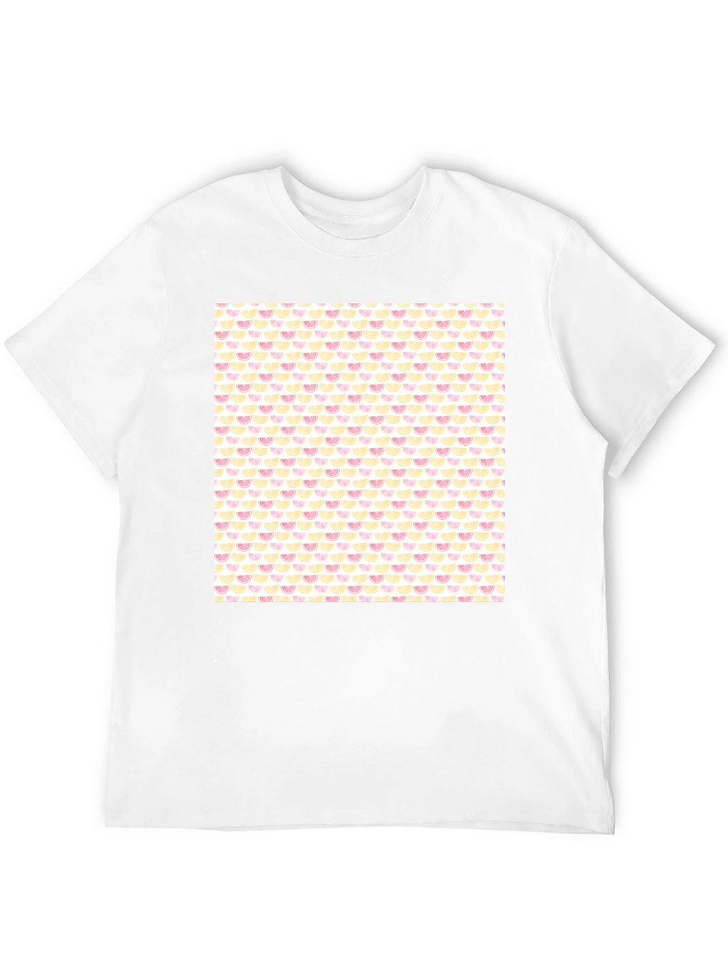Trendy Fruit Print Black Tee