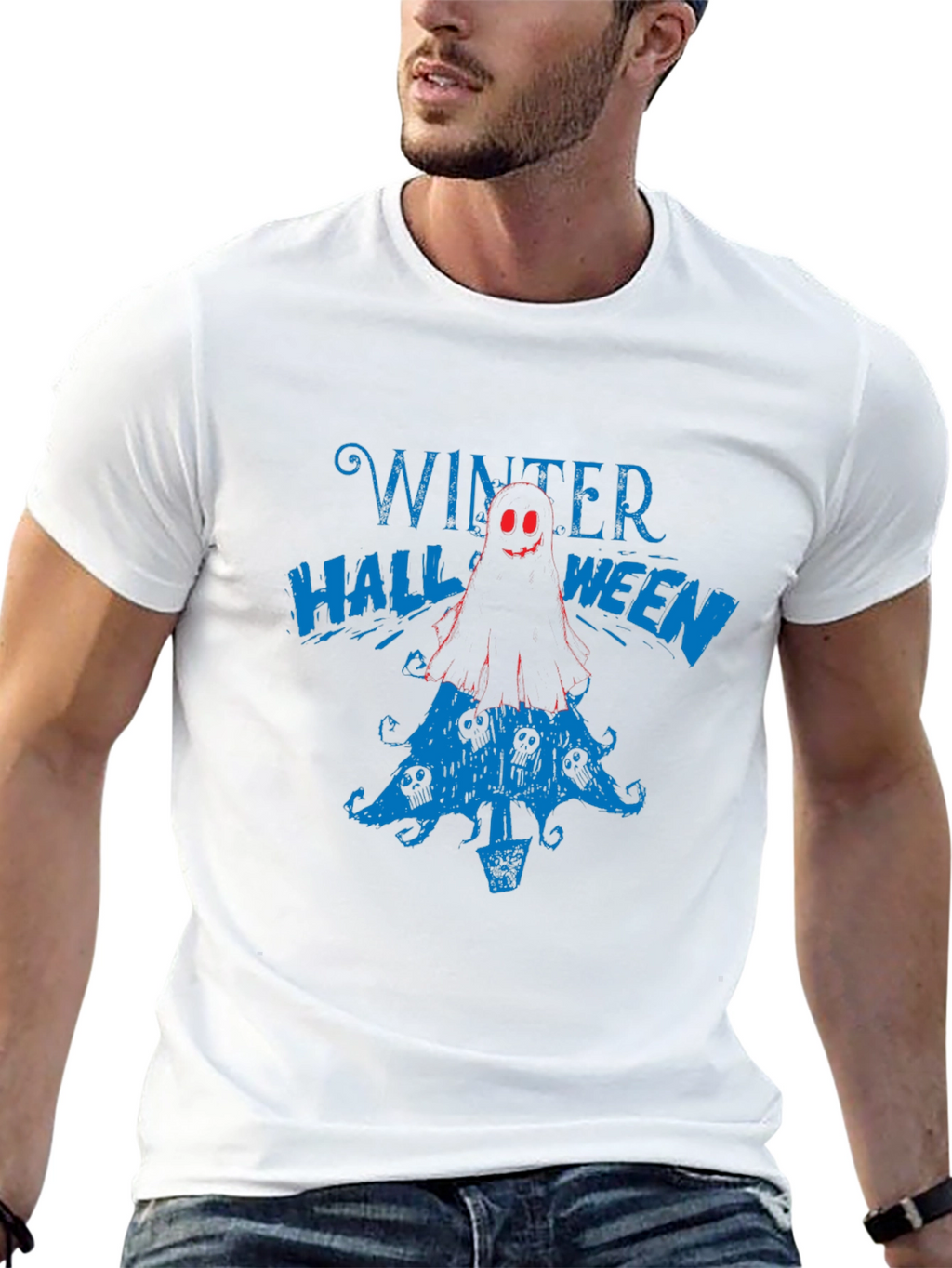 Winter Halloween Graphic Print Tee