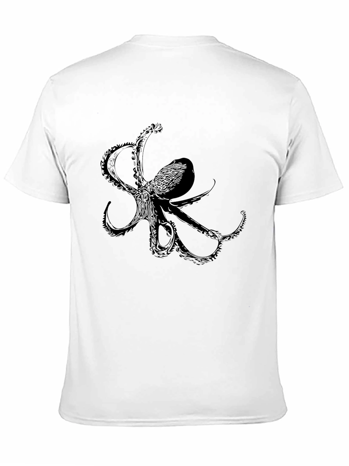 Black Octopus Graphic Tee - Mens Fashion