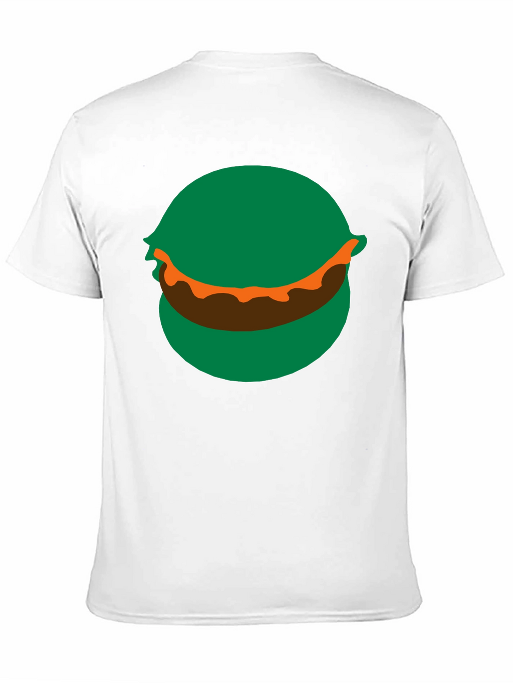 Cartoon Burger Graphic Tee - Black Crew Neck