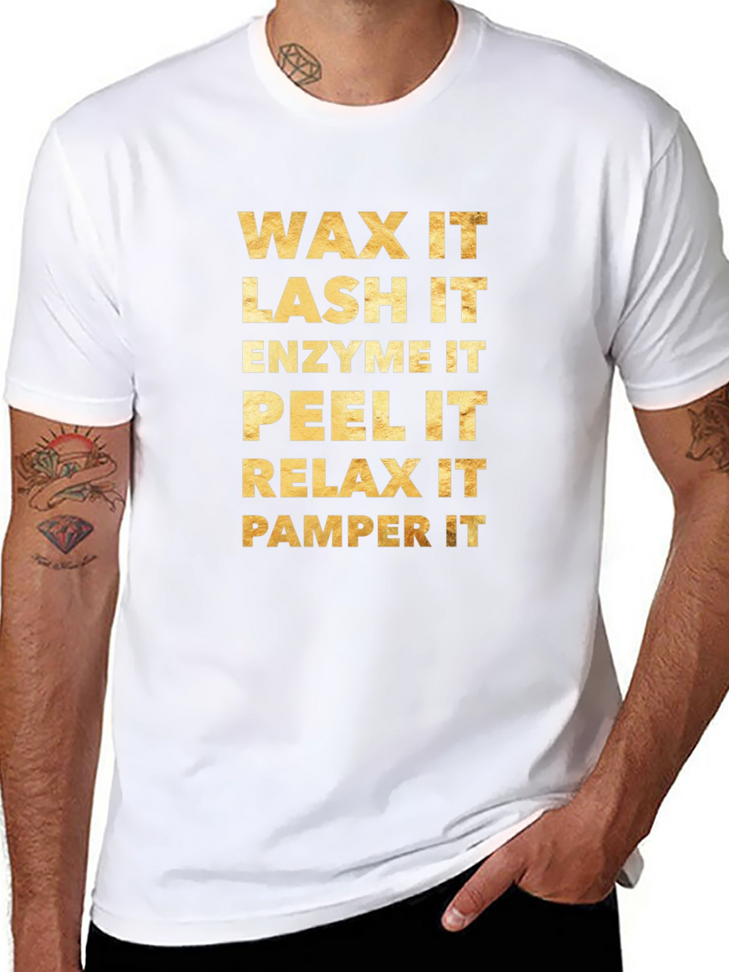 Wax Lash Enzyme Peel Relax Pamper T-Shirt