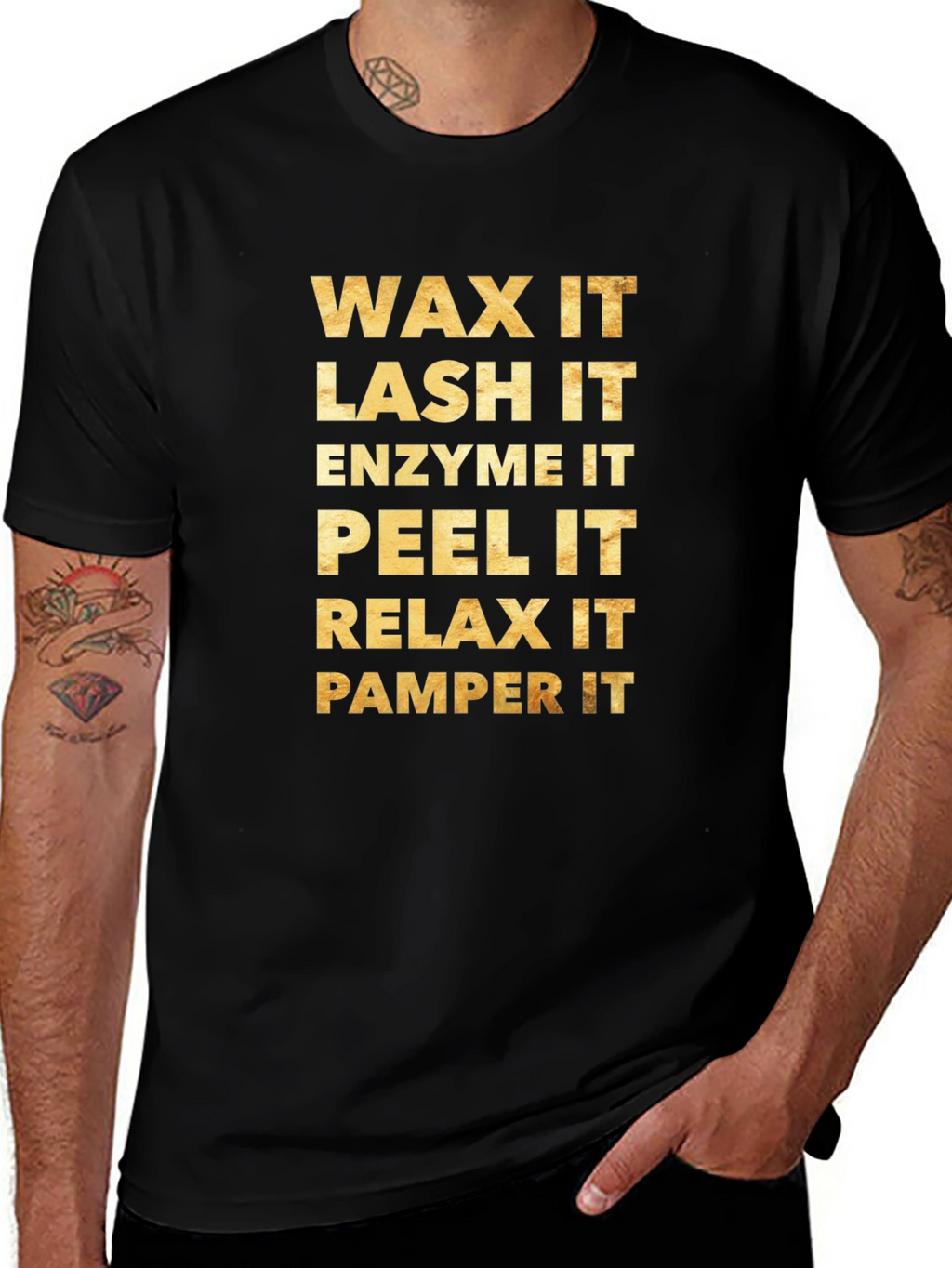 Wax Lash Enzyme Peel Relax Pamper T-Shirt