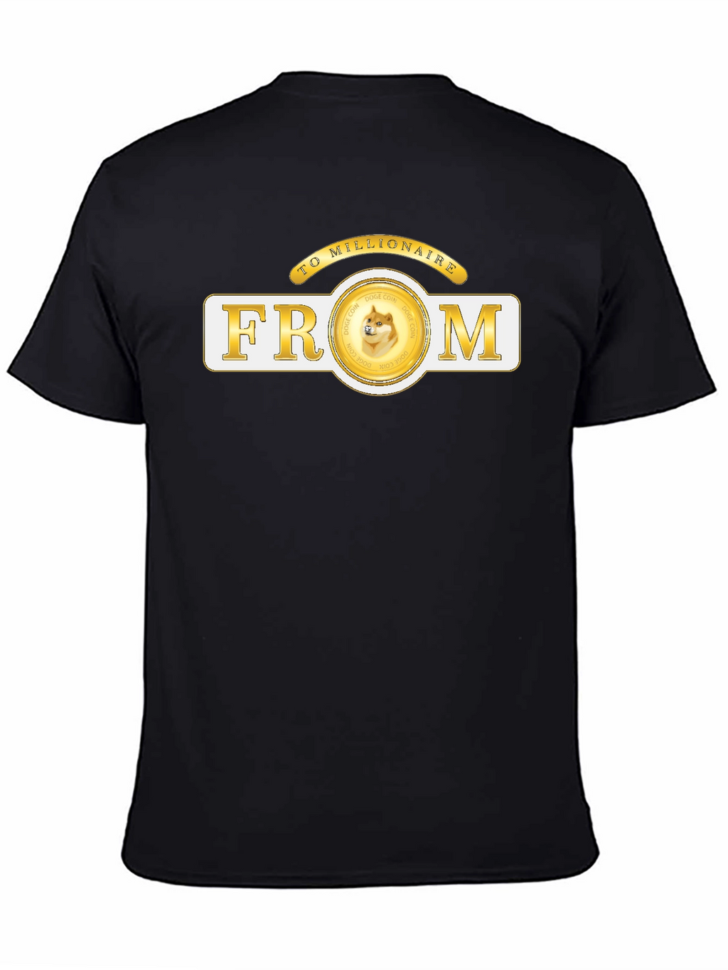 Dogecoin To Millionaire Graphic Tee - Black Crypto Shirt