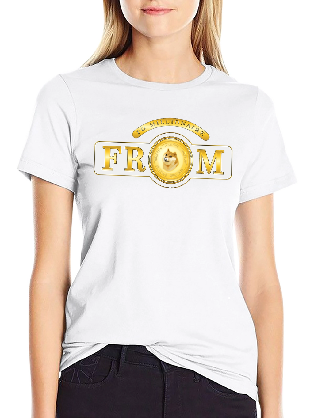 Dogecoin To Millionaire Graphic Tee - Black Crypto Shirt