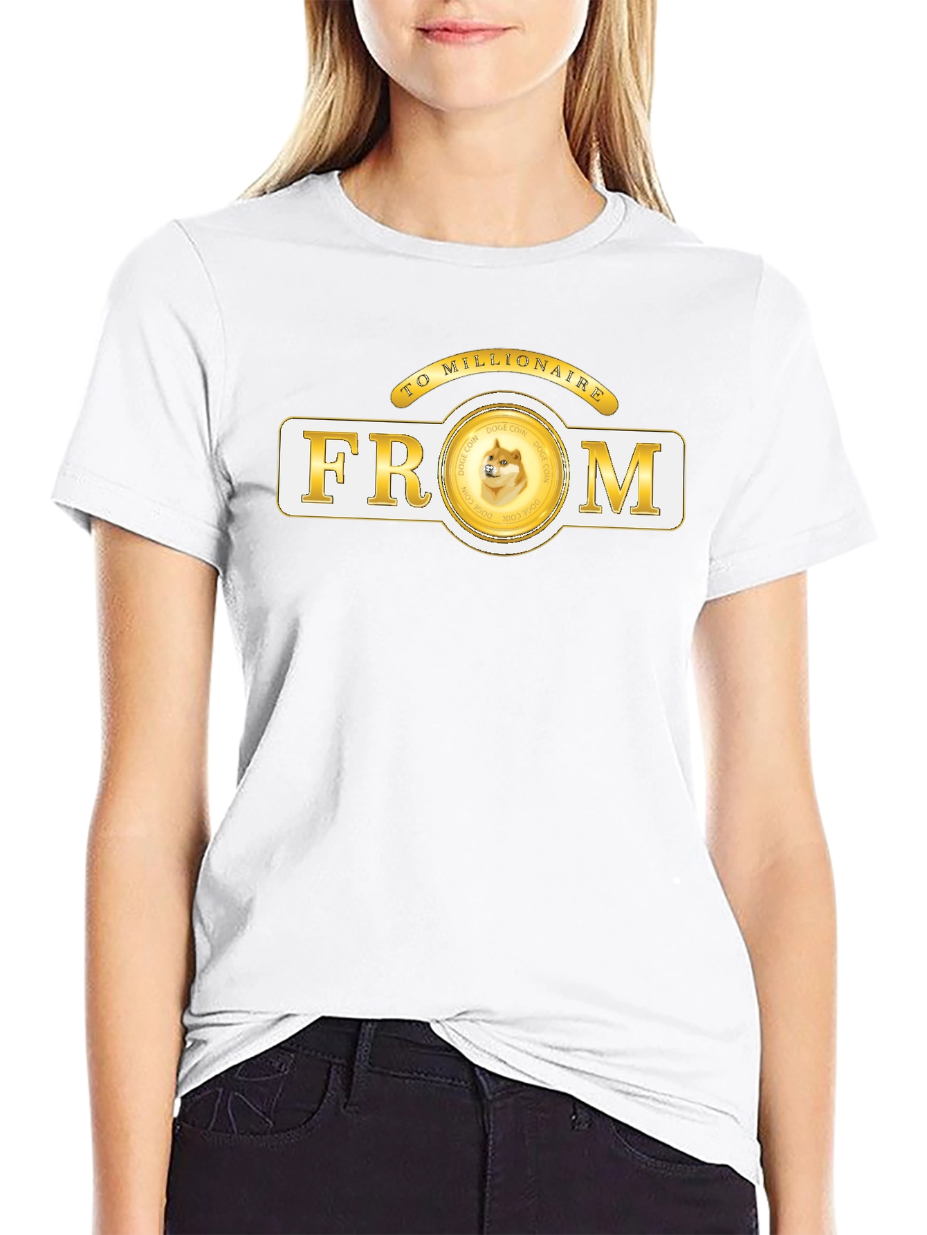 Dogecoin To Millionaire Graphic Tee - Black Crypto Shirt