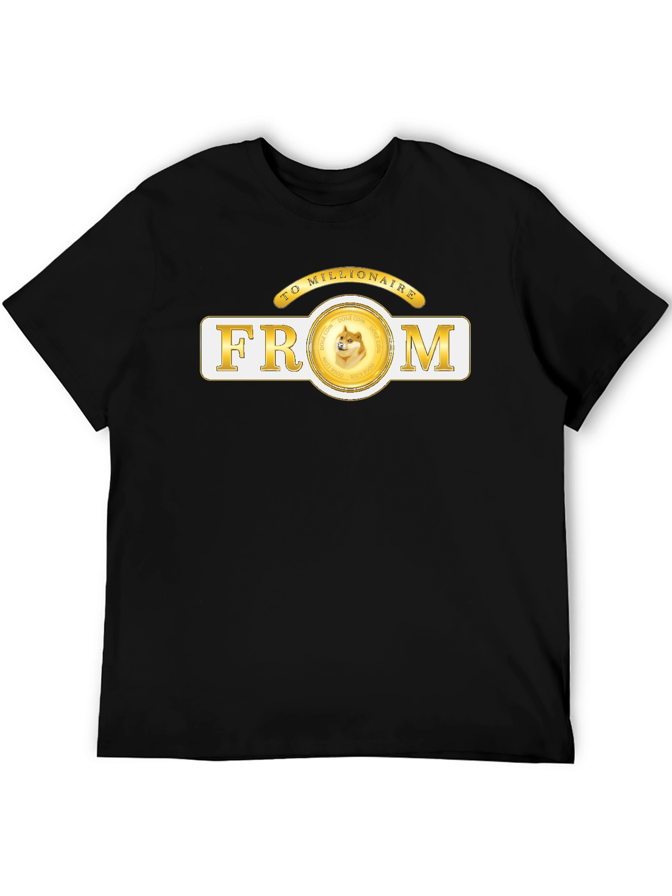 Dogecoin To Millionaire Graphic Tee - Black Crypto Shirt