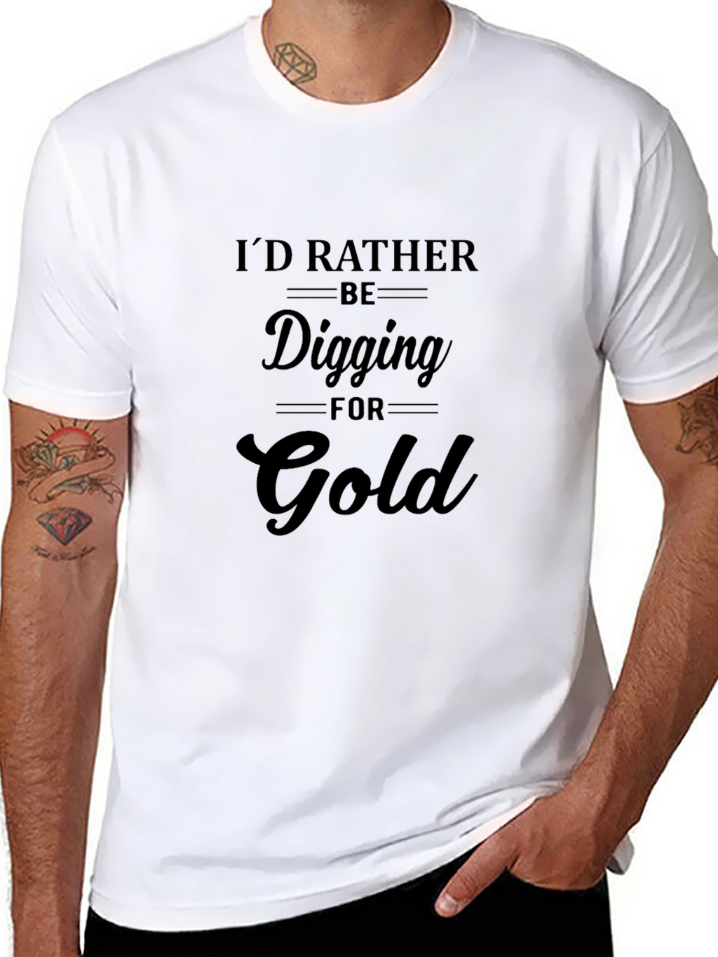 Digging For Gold Black Tee Shirt
