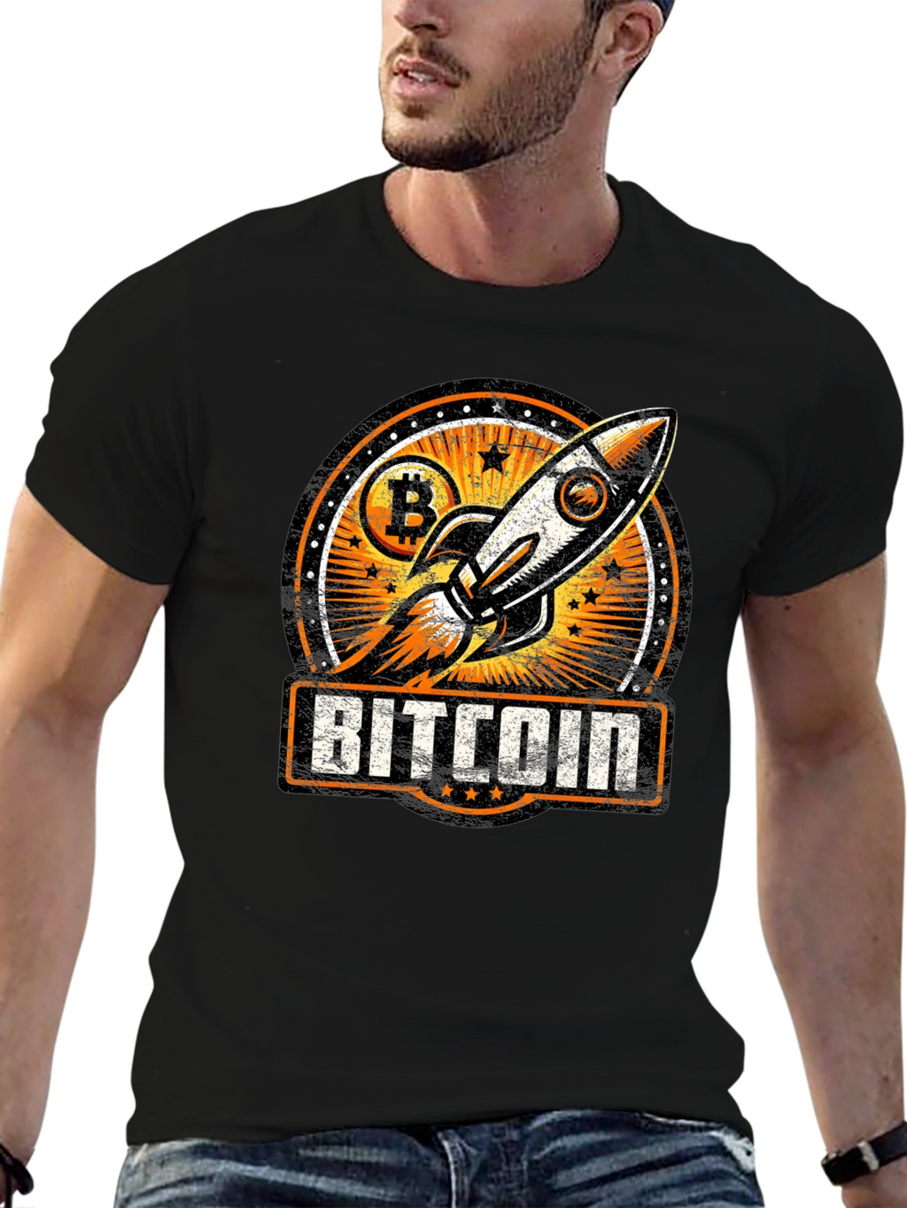 Bitcoin Rocket T-Shirt - To The Moon!