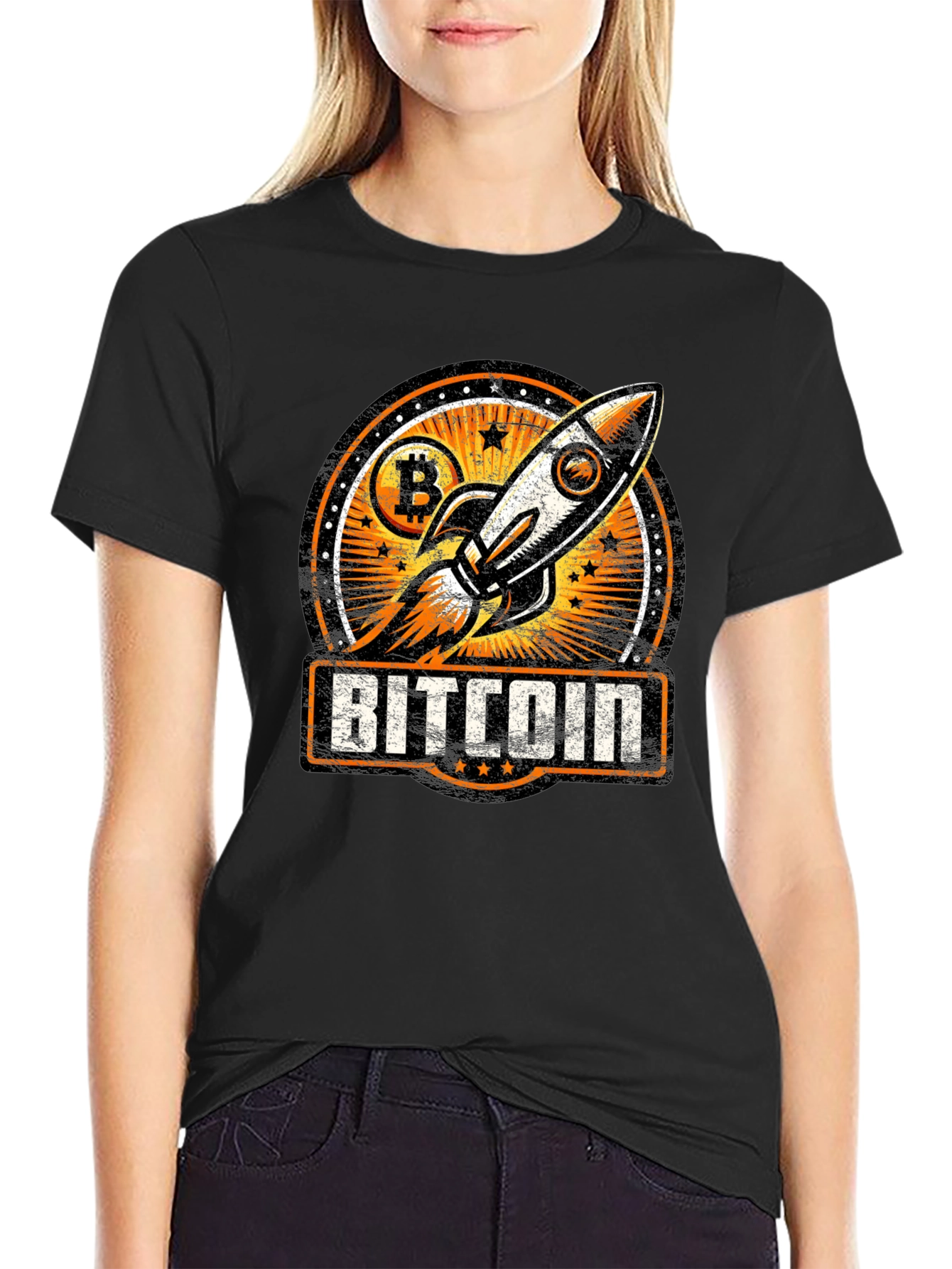 Bitcoin Rocket T-Shirt - To The Moon!