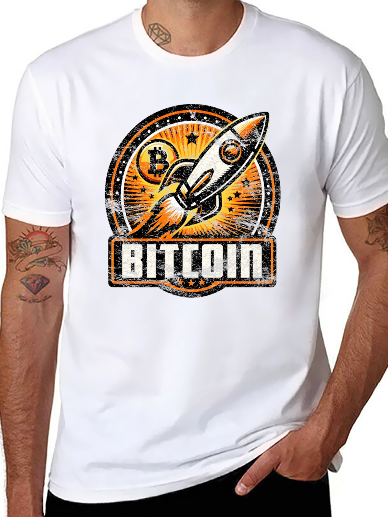 Bitcoin Rocket T-Shirt - To The Moon!