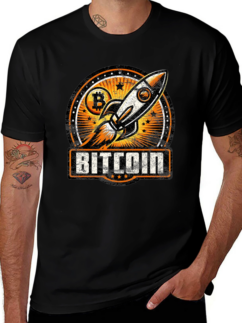 Bitcoin Rocket T-Shirt - To The Moon!