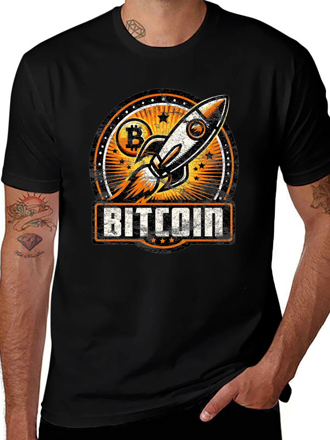 Bitcoin Rocket T-Shirt - To The Moon!