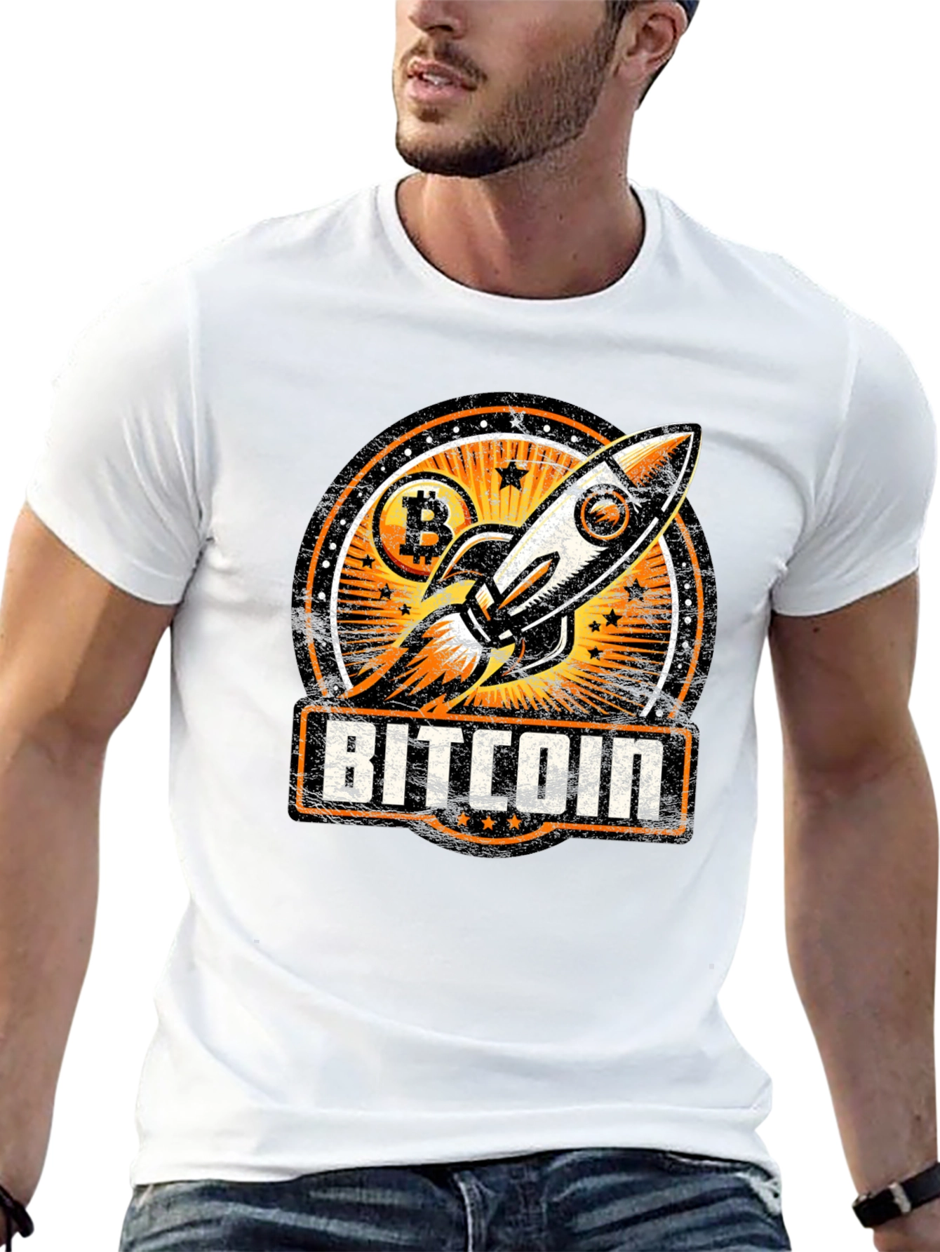 Bitcoin Rocket T-Shirt - To The Moon!