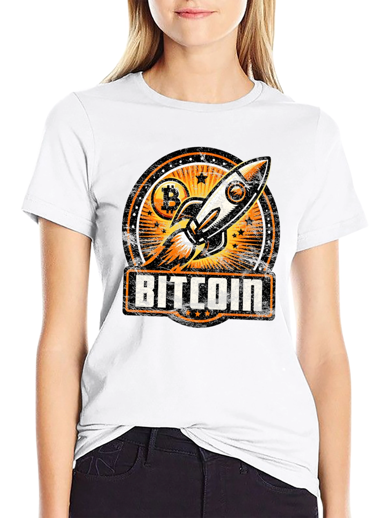 Bitcoin Rocket T-Shirt - To The Moon!