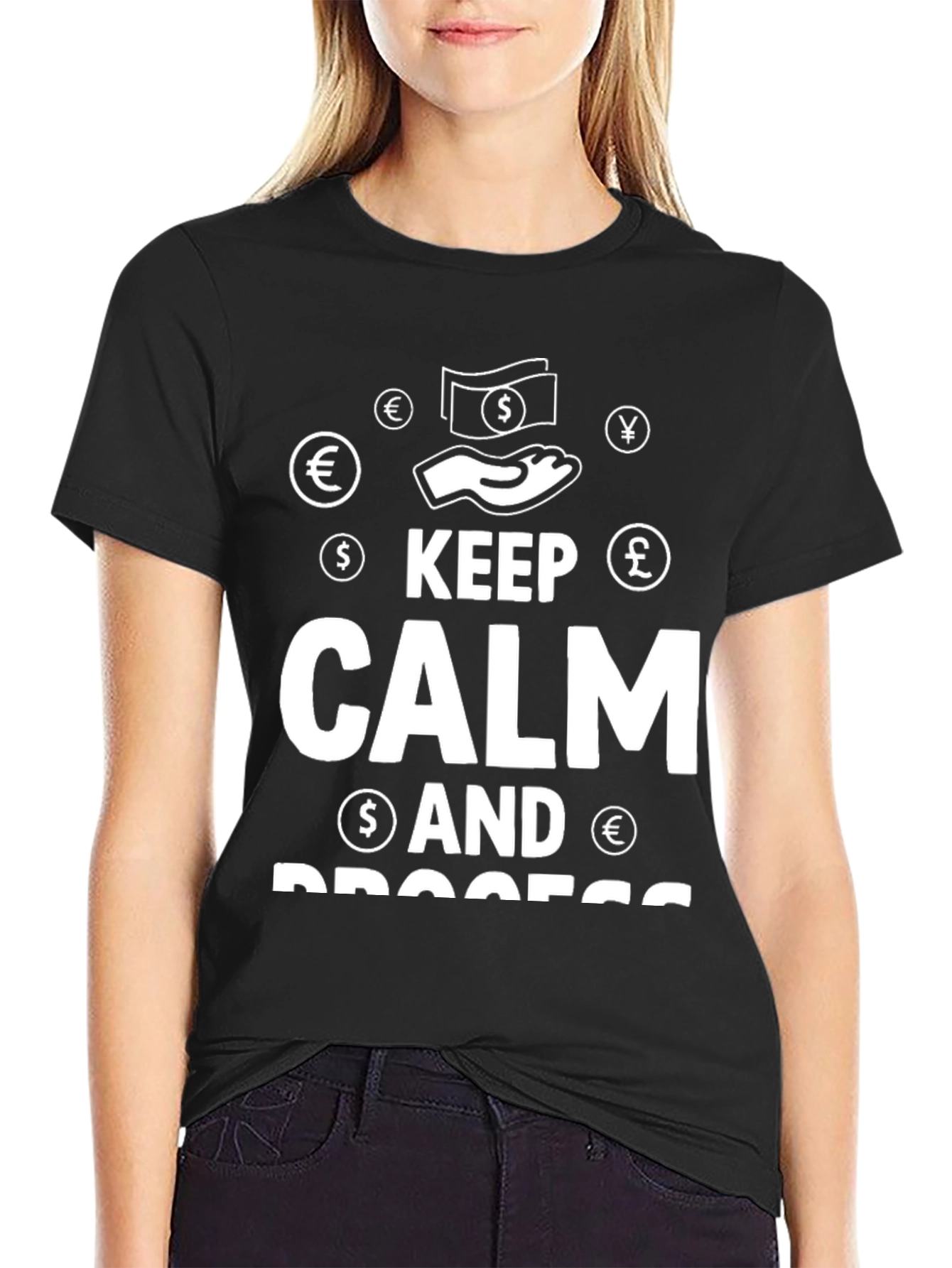 Keep Calm and Process T-Shirt - Black