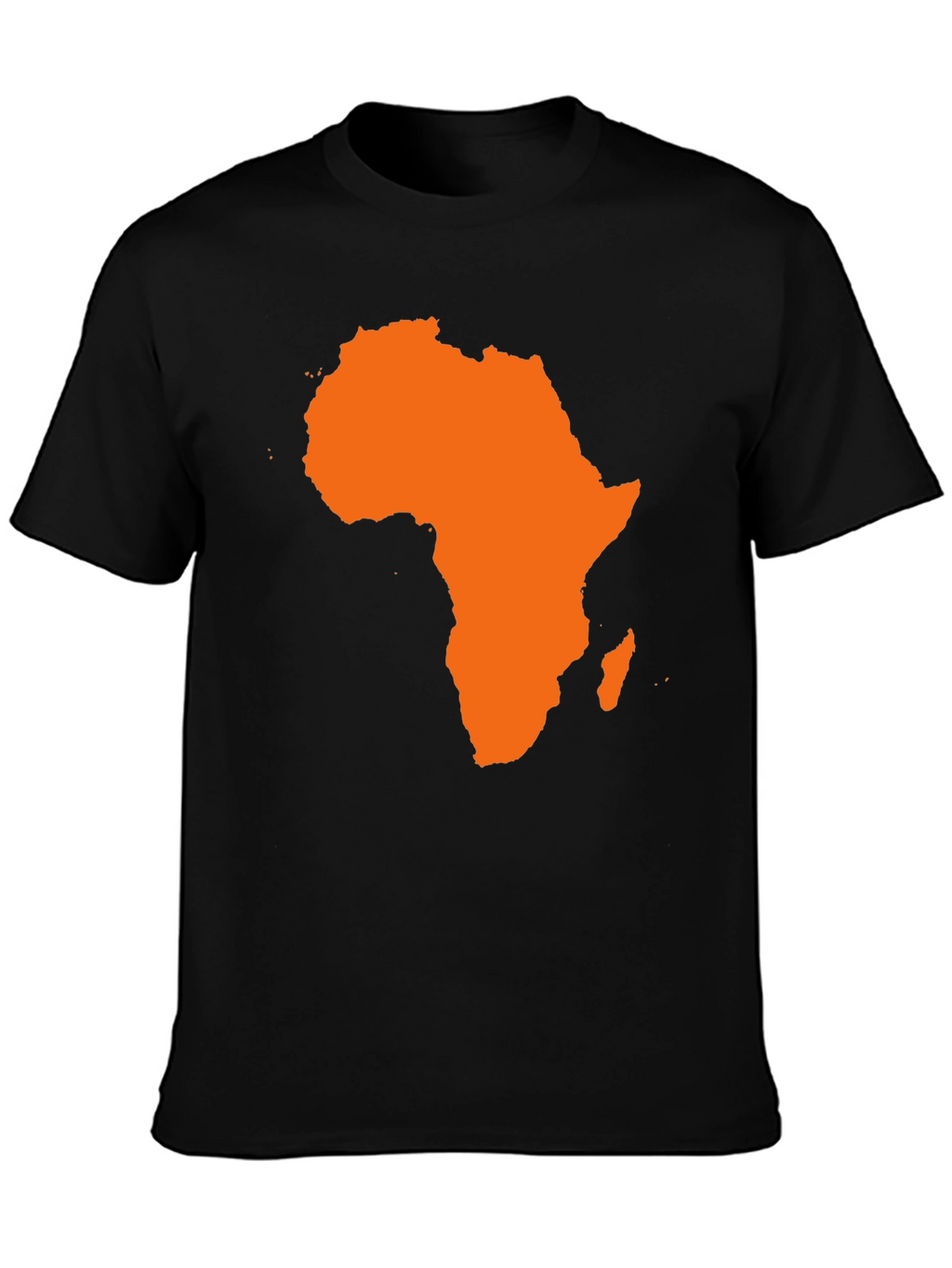 Africa Map Graphic Tee - Black Cotton T-Shirt
