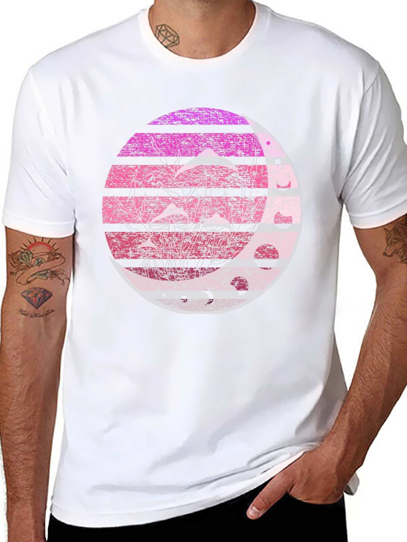 Mushroom Moon Phases Graphic Tee