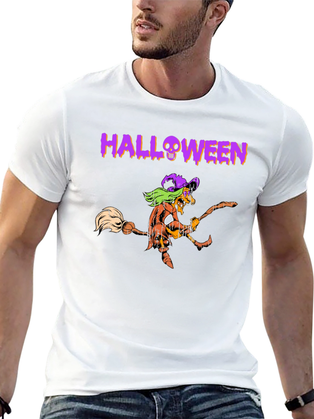 Halloween Pumpkin Witch T-Shirt