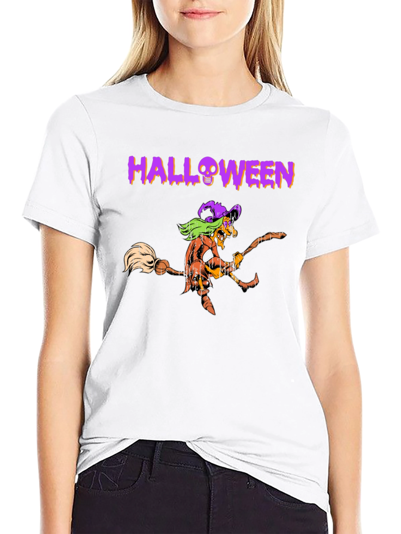 Halloween Pumpkin Witch T-Shirt