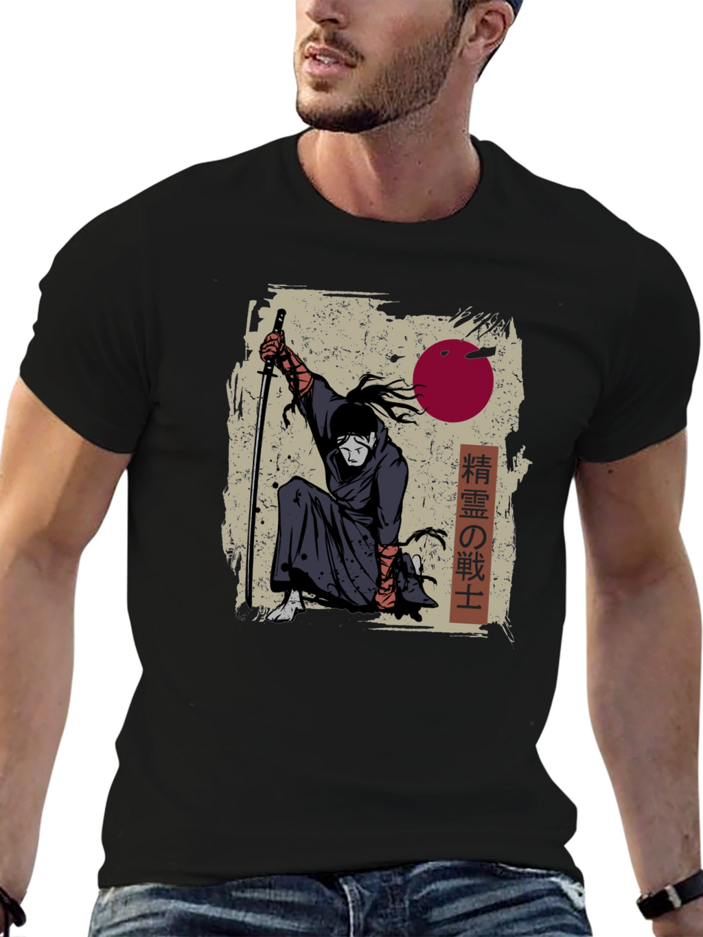 Samurai Warrior Graphic T-Shirt