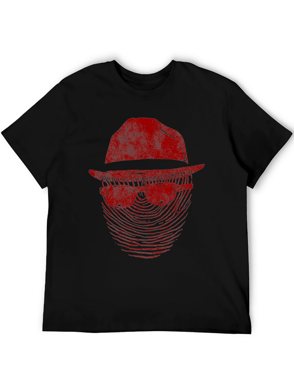 Mystery Man Graphic Tee - Fingerprint Design