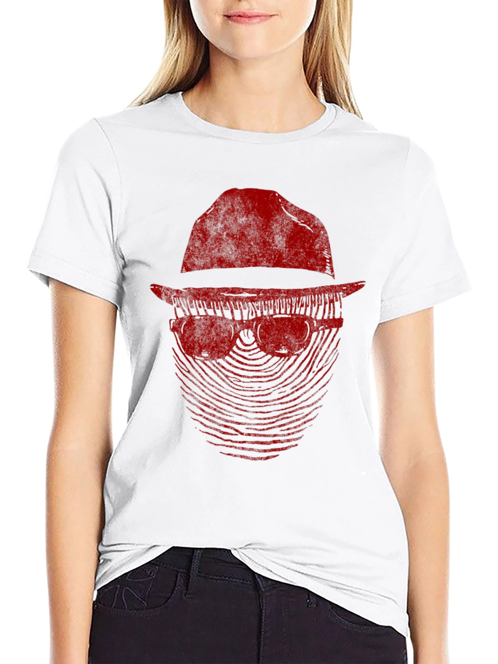 Mystery Man Graphic Tee - Fingerprint Design