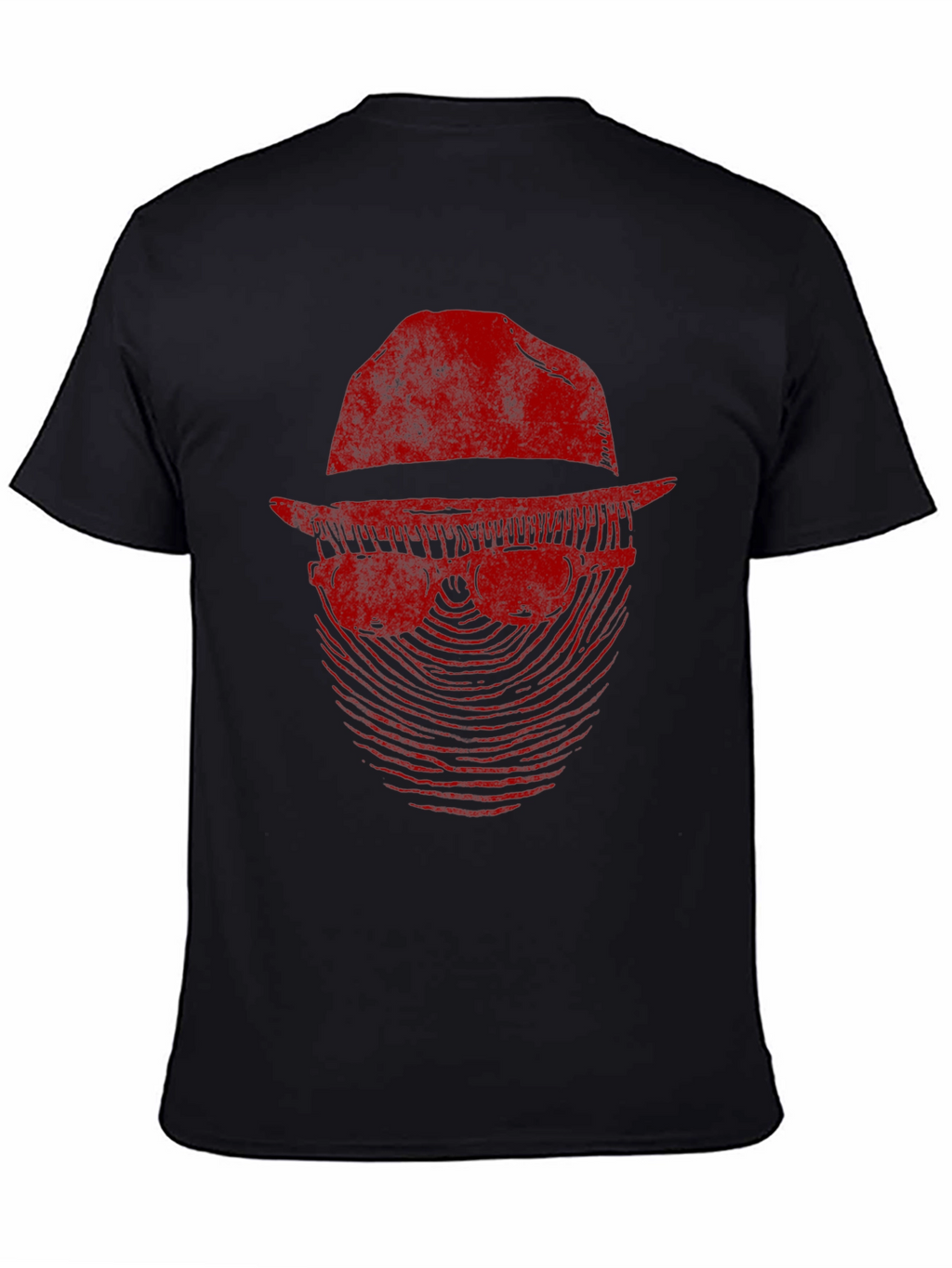 Mystery Man Graphic Tee - Fingerprint Design