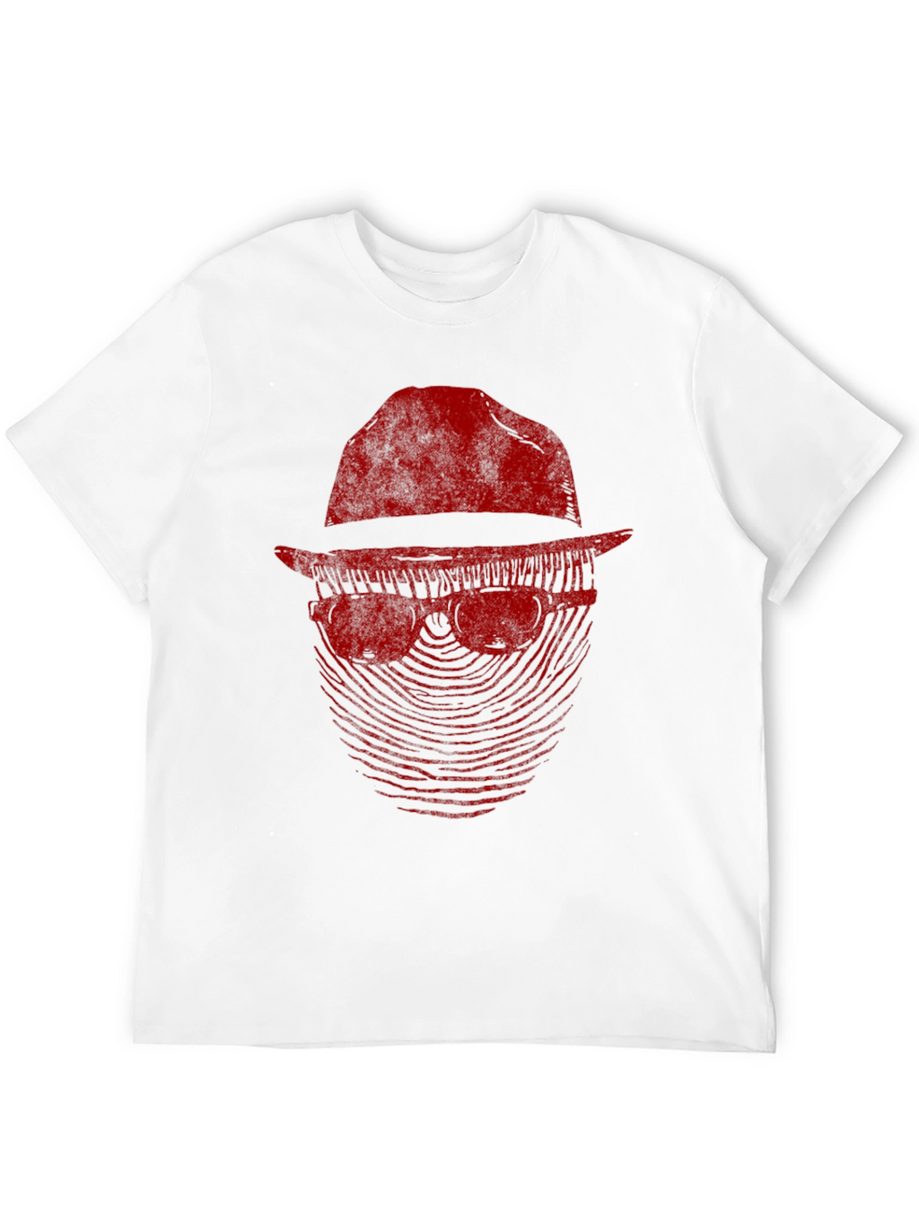 Mystery Man Graphic Tee - Fingerprint Design
