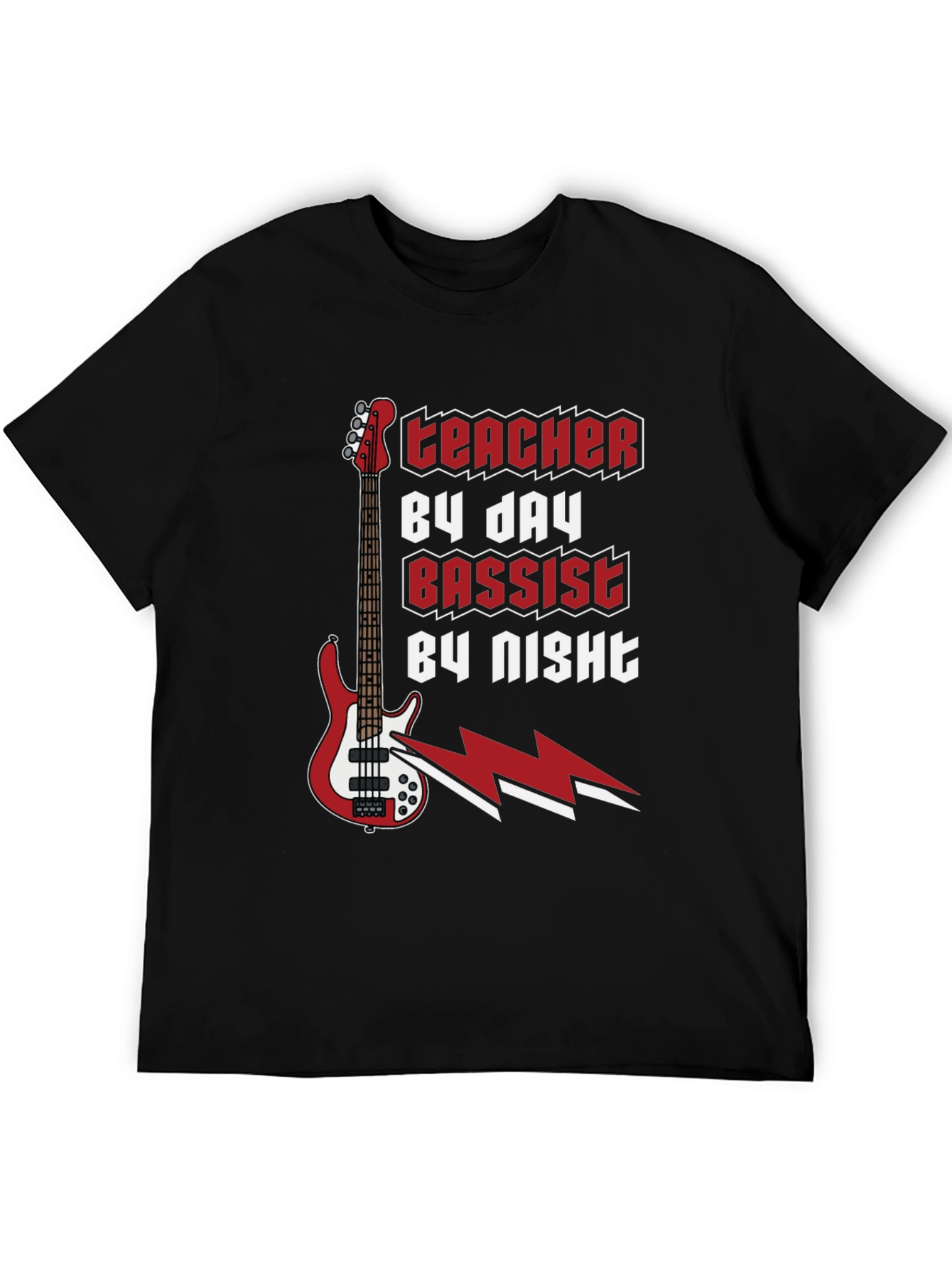 Teacher By Day Bassist By Night Graphic Tee