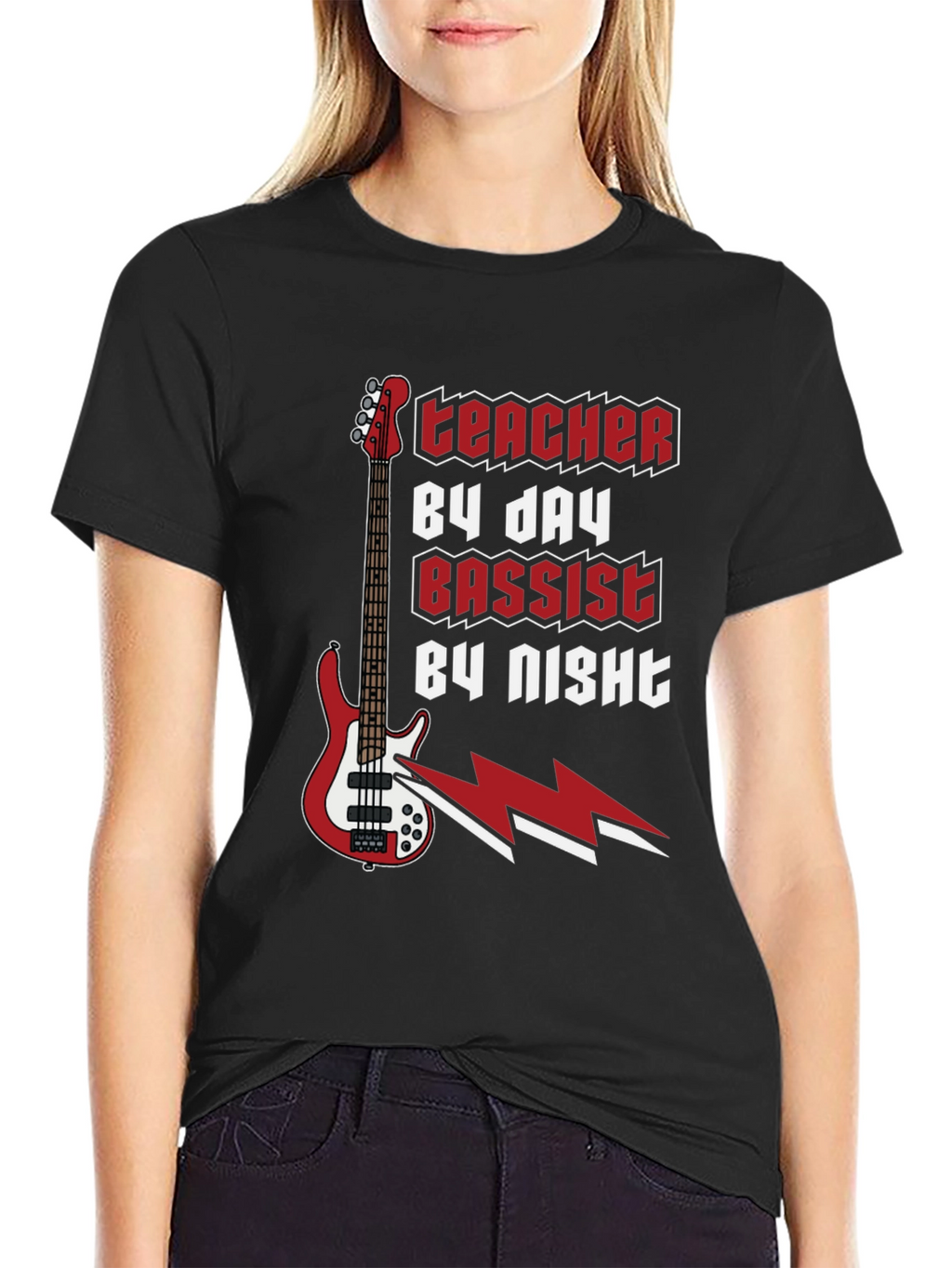 Teacher By Day Bassist By Night Graphic Tee