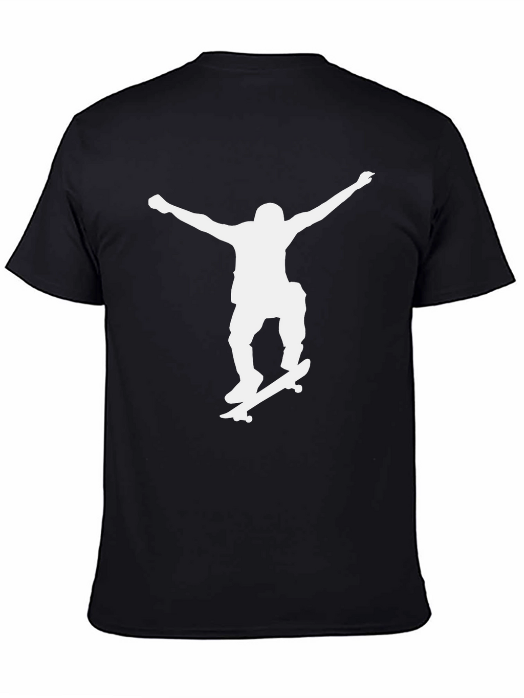 Skater Silhouette Graphic Tee - Black
