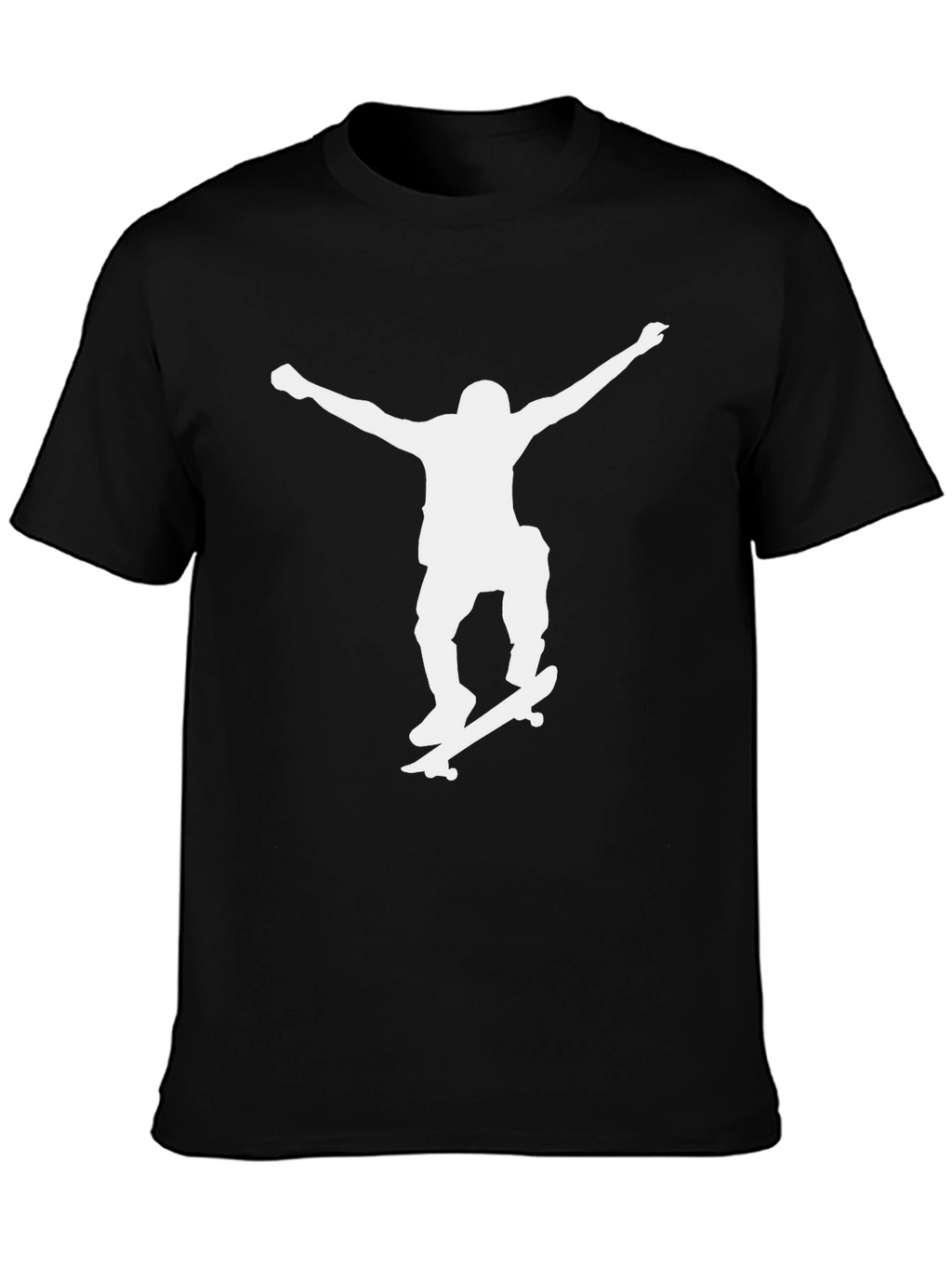 Skater Silhouette Graphic Tee - Black