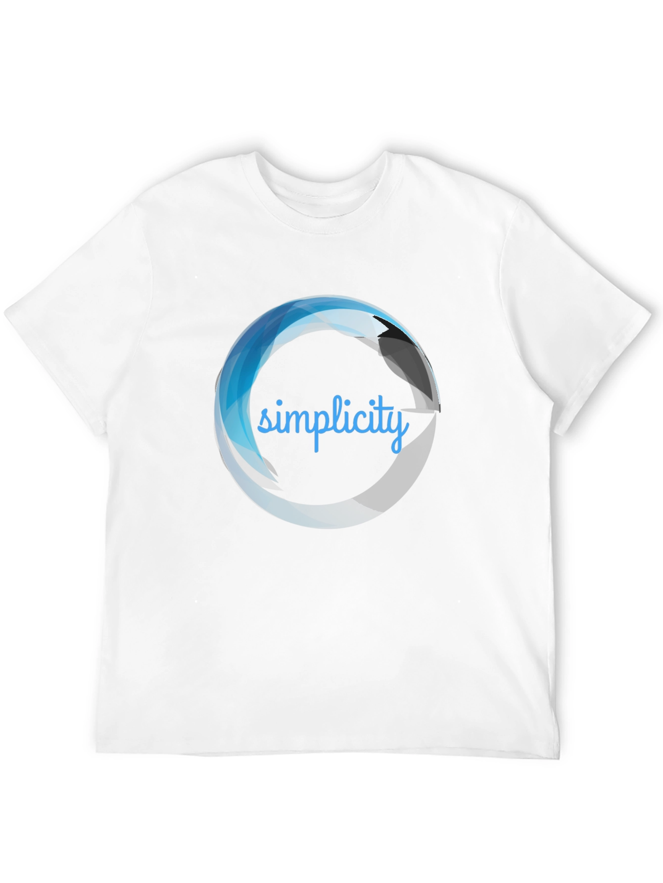 Mens Simplicity Graphic Print Black T-Shirt