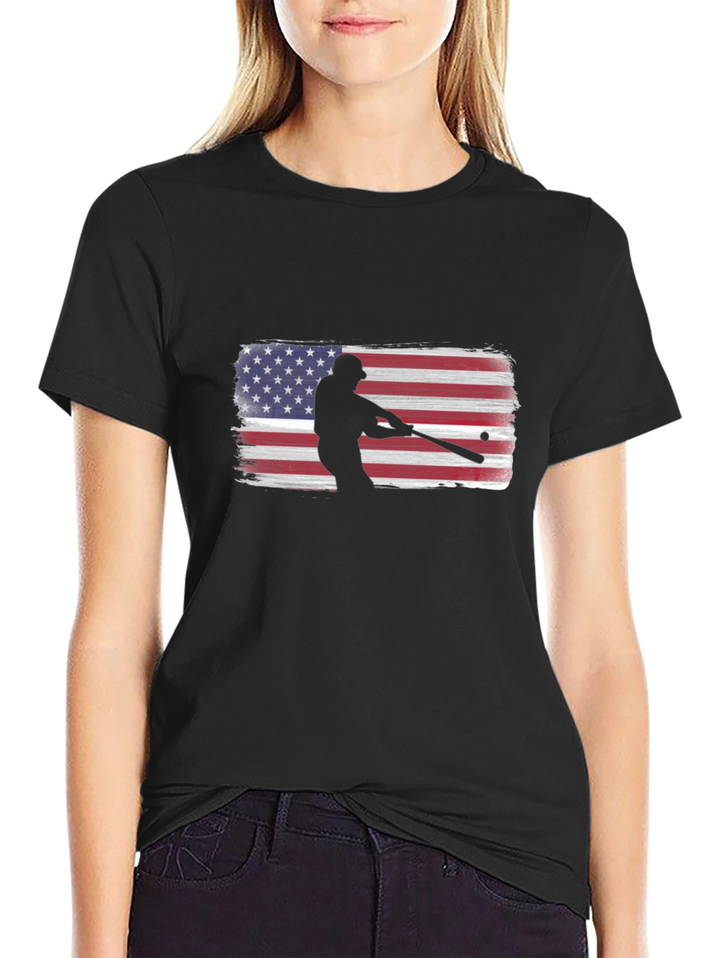 American Baseball Flag Graphic Tee