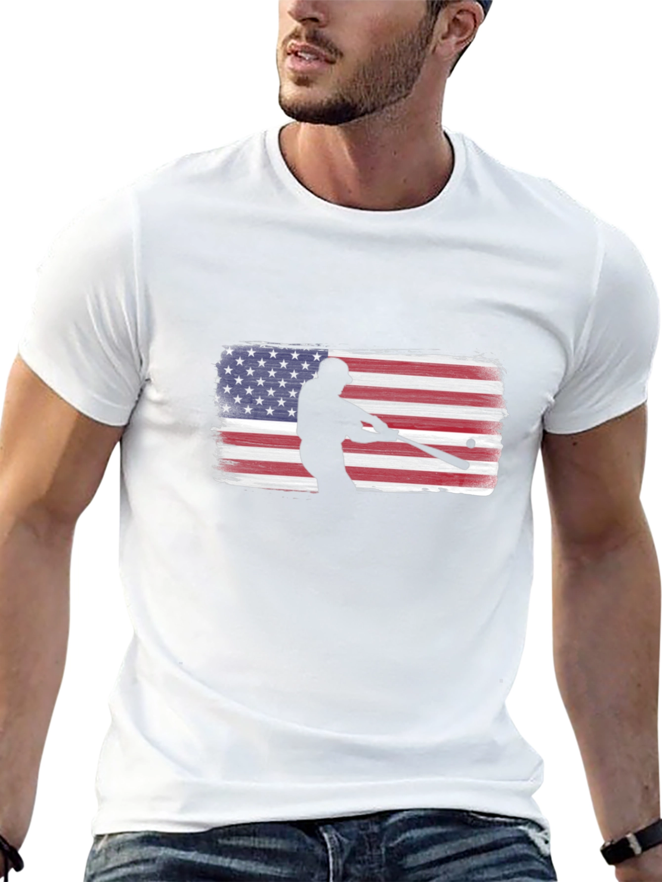 American Baseball Flag Graphic Tee