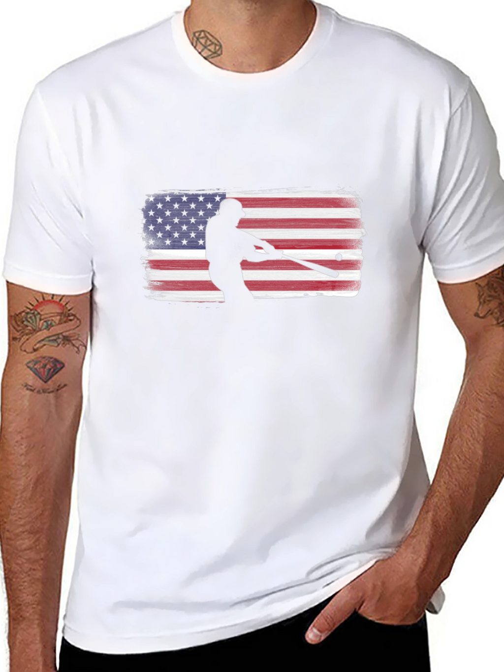 American Baseball Flag Graphic Tee
