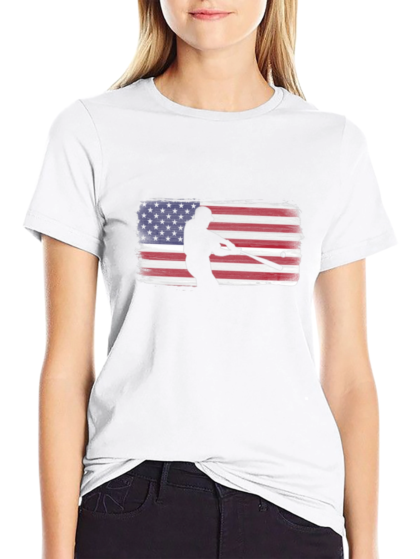 American Baseball Flag Graphic Tee