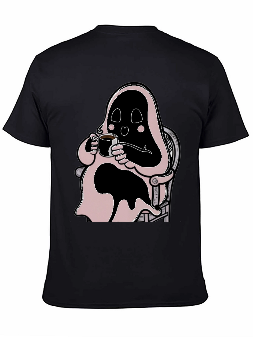 Ghost Coffee T-Shirt - Spooky Relaxed Style