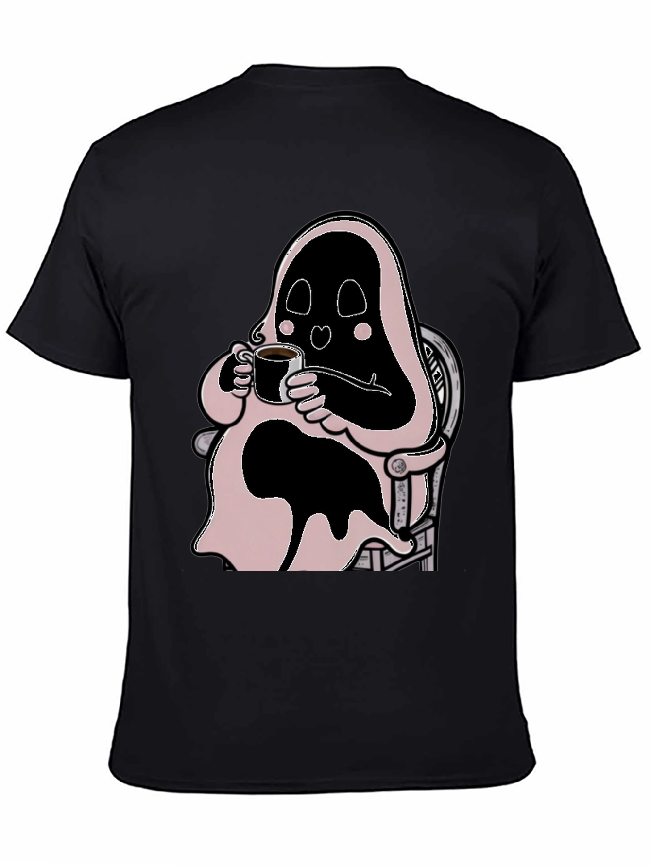 Ghost Coffee T-Shirt - Spooky Relaxed Style