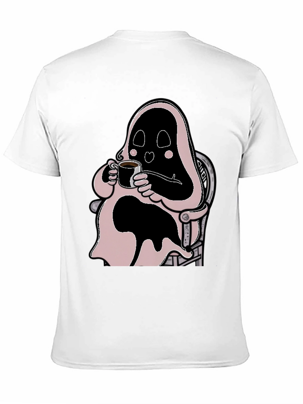 Ghost Coffee T-Shirt - Spooky Relaxed Style