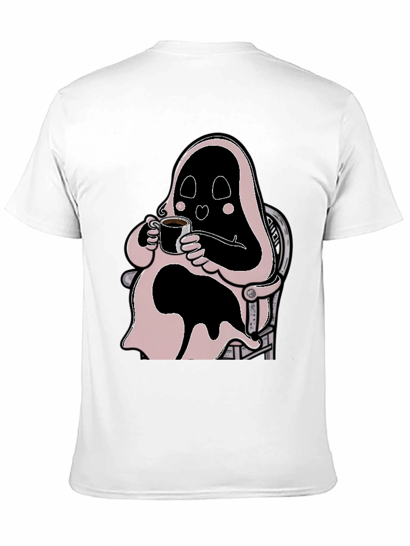 Ghost Coffee T-Shirt - Spooky Relaxed Style