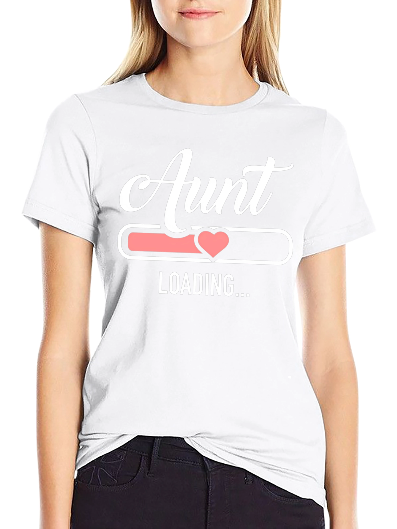 Aunt Loading Funny Graphic Tee - Black