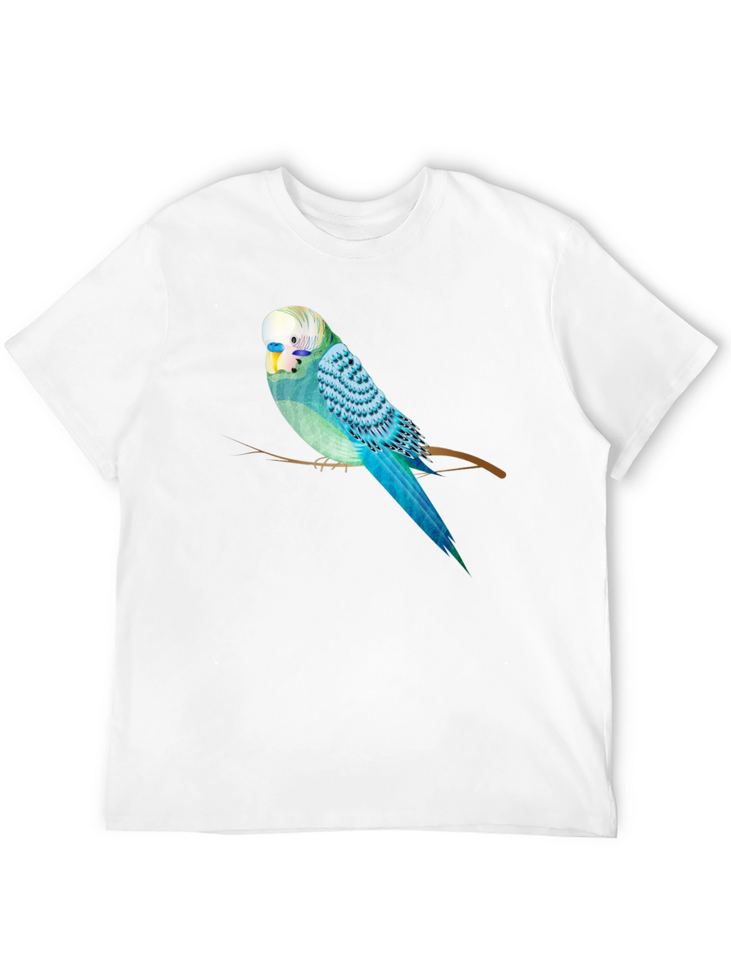 Parakeet Graphic Tee - Black Cotton Blend T-Shirt