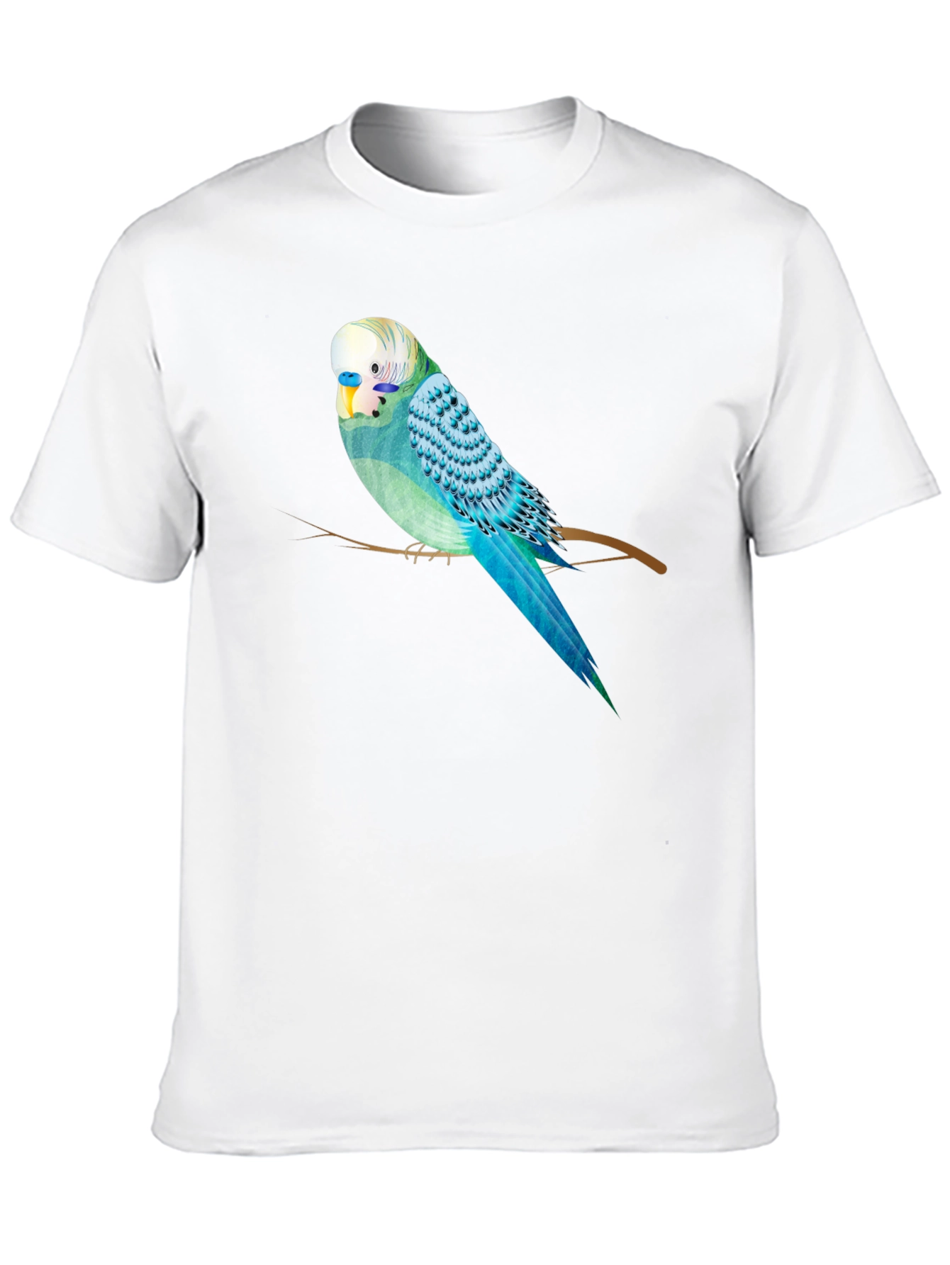 Parakeet Graphic Tee - Black Cotton Blend T-Shirt