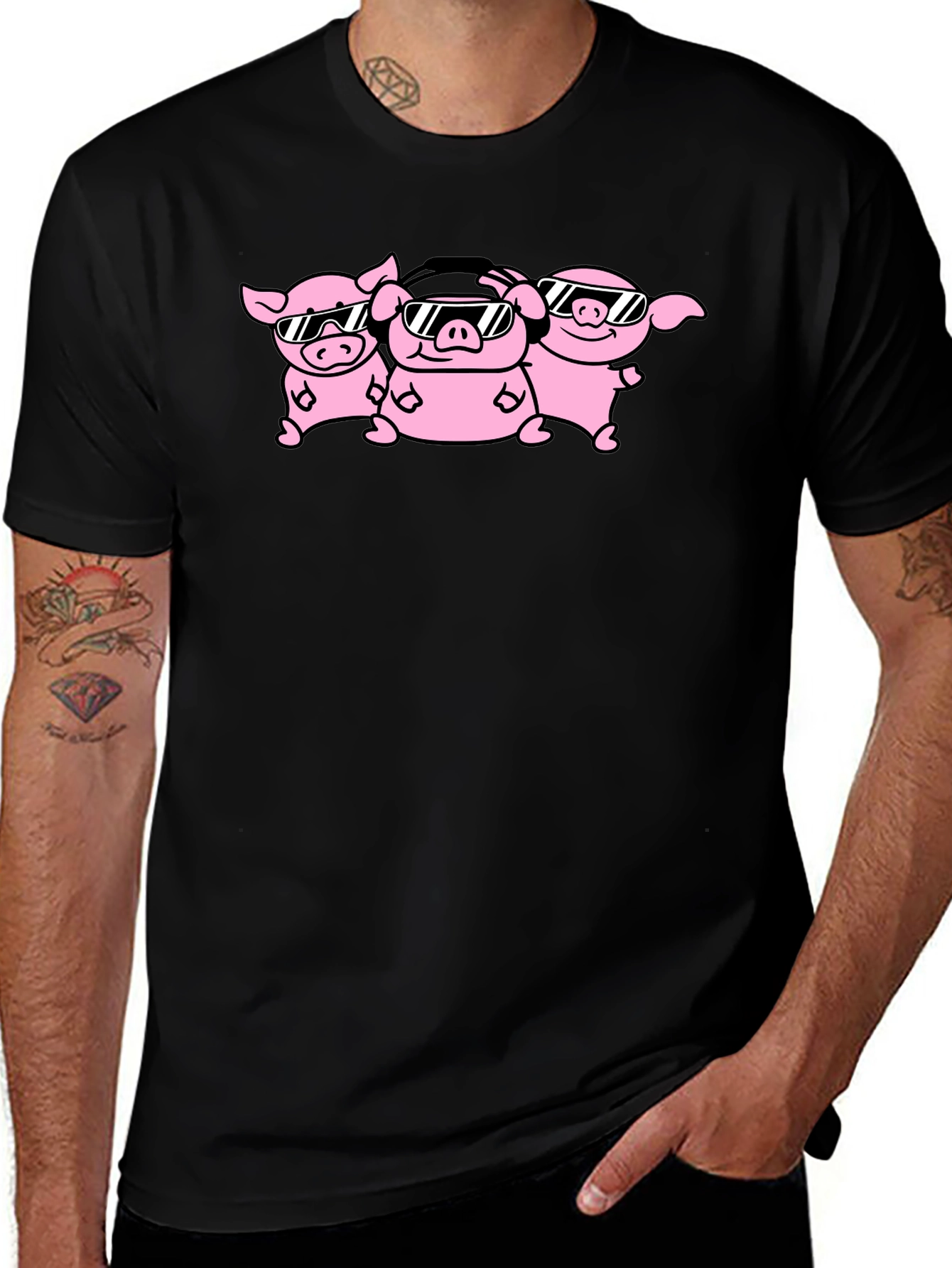 Cool Pig Squad Black T-Shirt