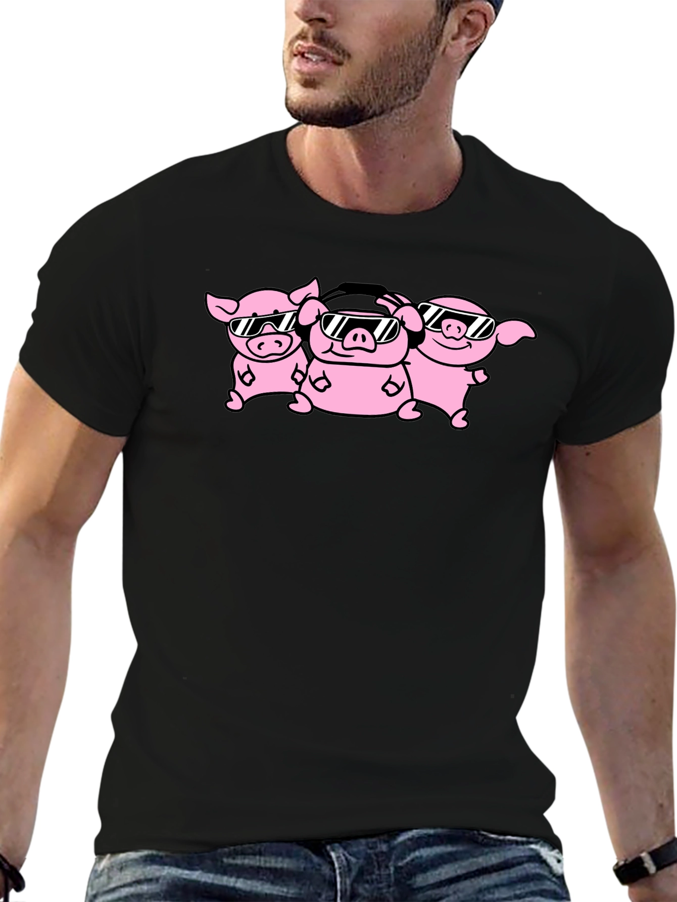 Cool Pig Squad Black T-Shirt